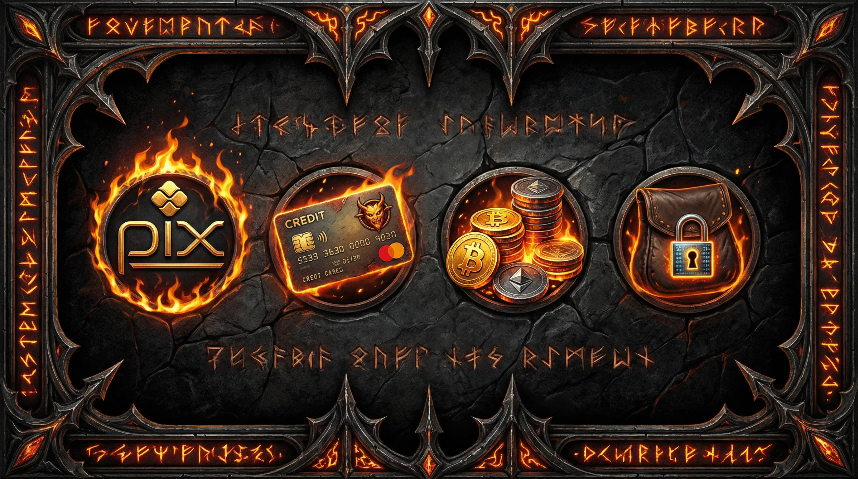 Métodos de pagamento do jogaobet incluindo PIX, cartões e criptomoedas